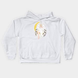 Crescent Moon Angel Kids Hoodie